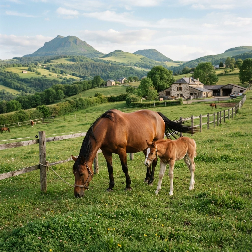 Élevage de chevaux au Les écuries de Servilly, Servilly