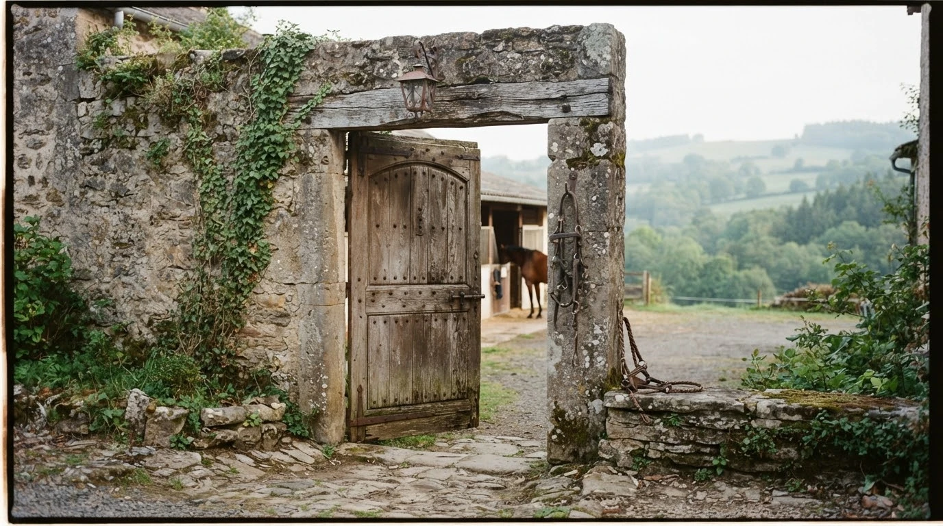 Entrée du Les écuries de Servilly, centre équestre à Servilly