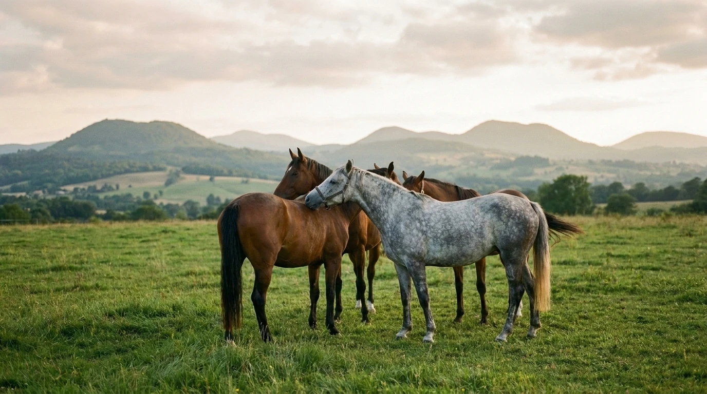 Les chevaux du Les écuries de Servilly en liberté, Allier